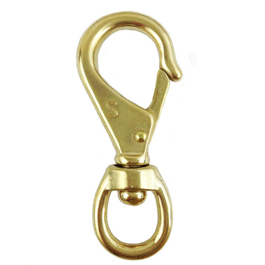 #08 - PACK OF 10 - 4-9/16" X 3/4" - Swivel Eye Quick Snap, Solid Brass. 50 lbs Safe Working Load.